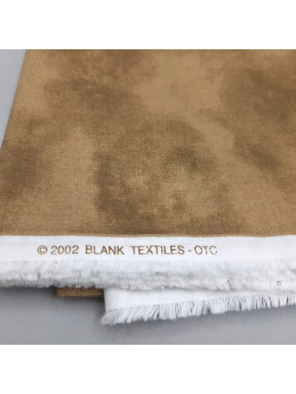 Brown Marbled Fabric Cotton Suede Look Blank Textiles 2002 Prewashed 2.5 Yards